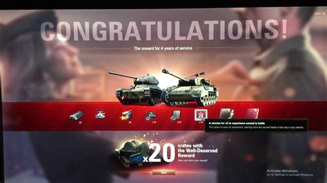 world of tanks years of service rewards